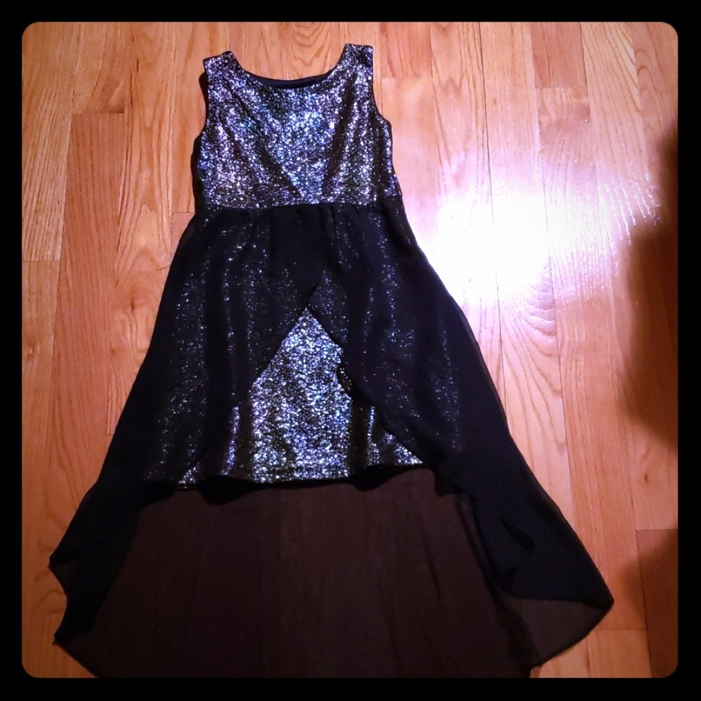 Rare editions size 12 hi low dress